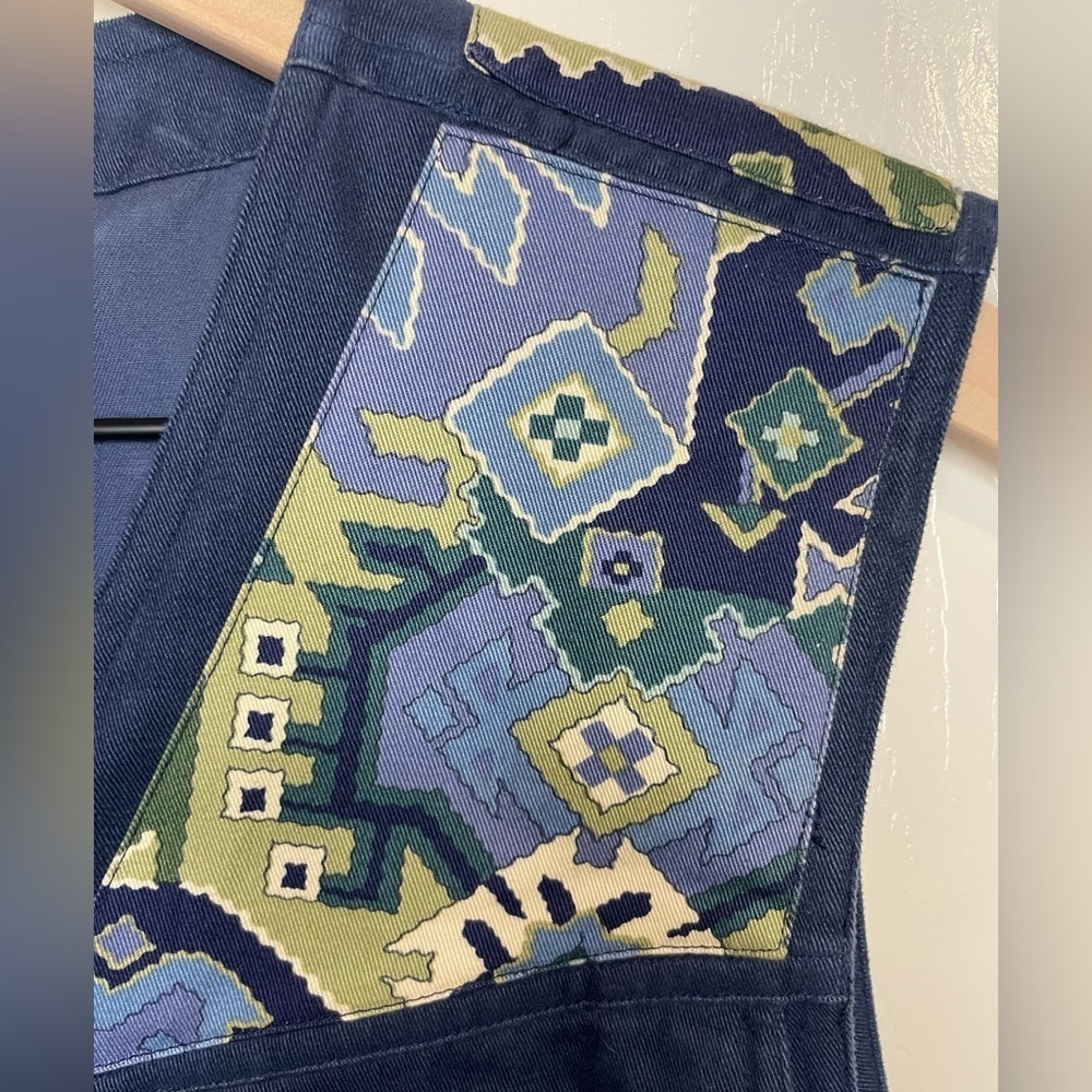 Vintage Susan Bristol 100% Cotton Patchwork Floral Geometric Vest - Picture 4 of 6